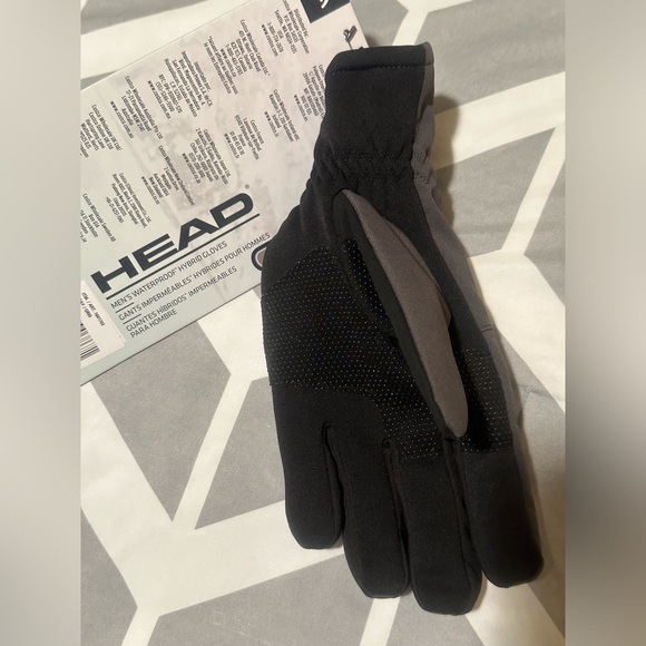 HEAD Men’s Waterproof Hybrid Gloves-Gray/ Size: Large (NWT) - Picture 8 of 8